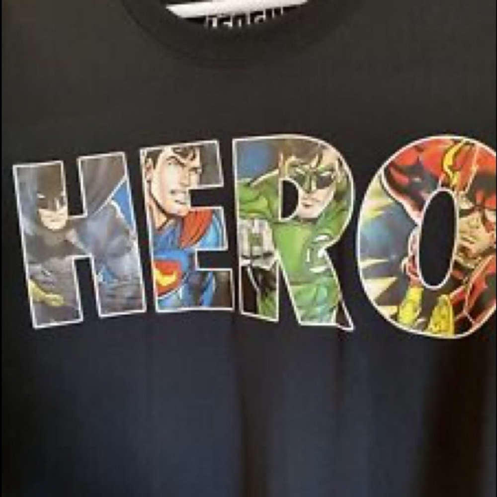 Justice League DC Comics Black Long Sleeve Shirt Sz. M